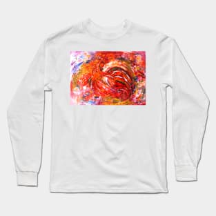 Phoenix fire bird art painting abstract Long Sleeve T-Shirt